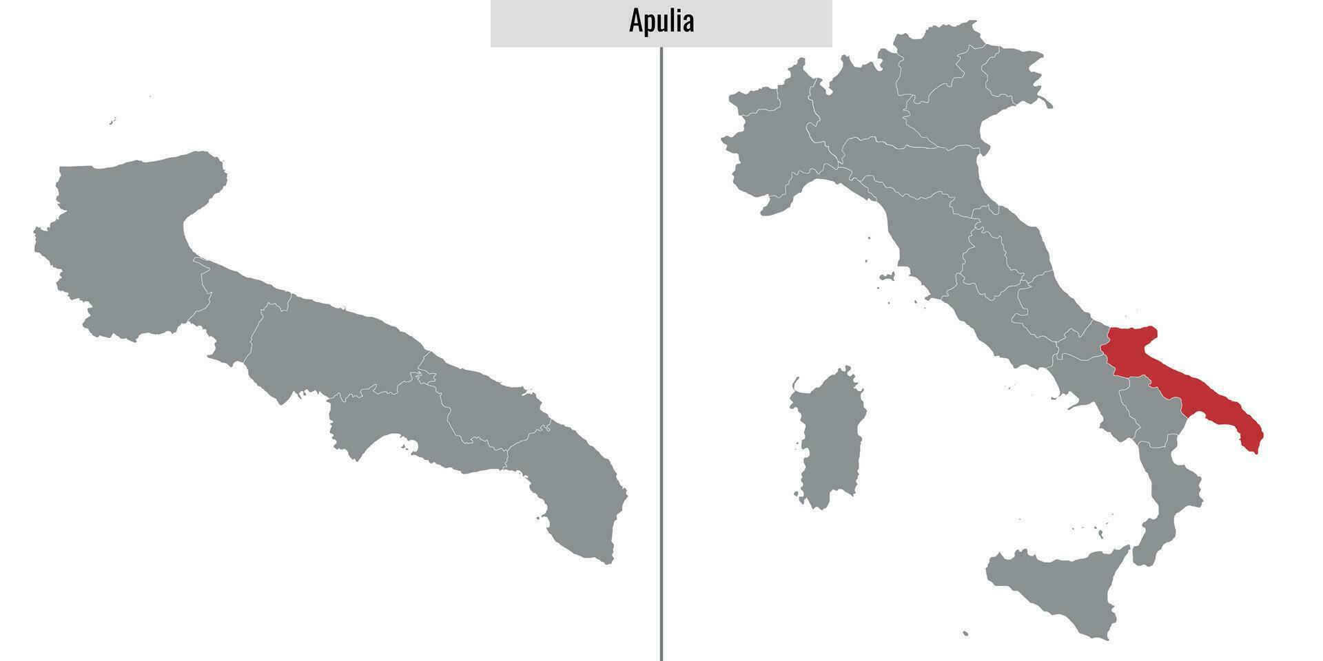 mapa provincia de Italia vector