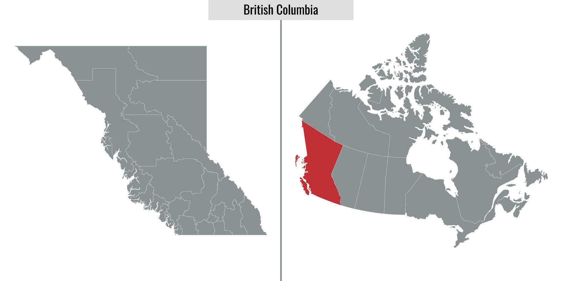 mapa provincia de canada vector