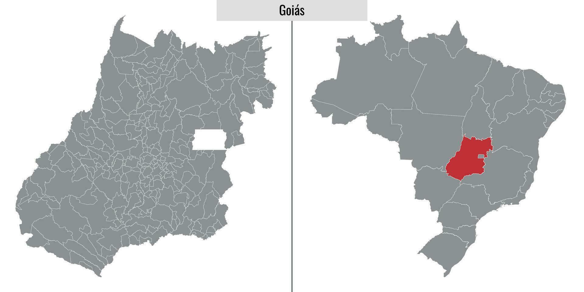 mapa estado de Brasil vector