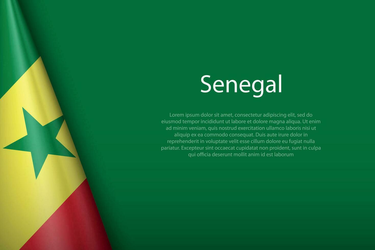 nacional bandera Senegal aislado en antecedentes con copyspace vector