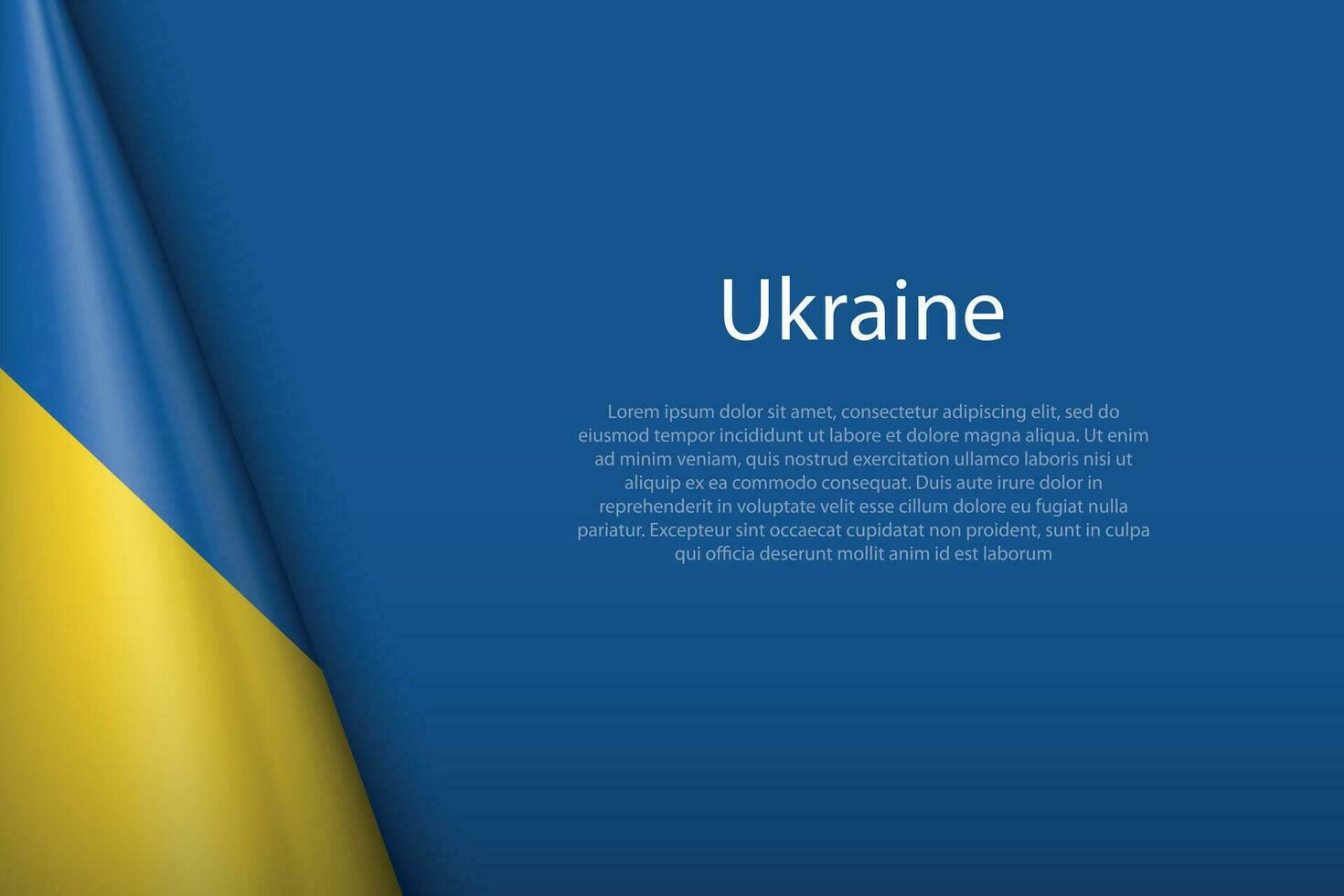 national flag Ukraine isolated on background with copyspace vector