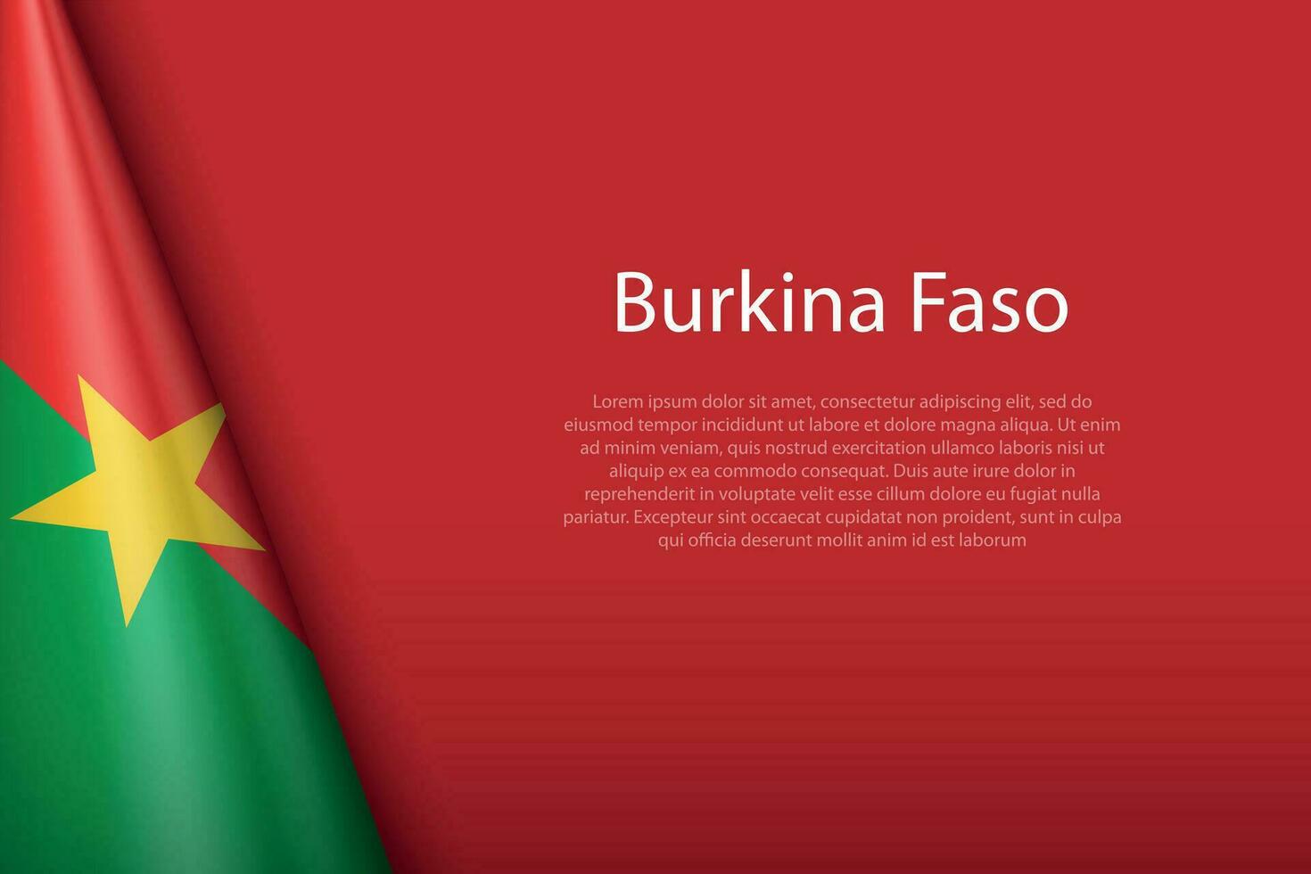 nacional bandera burkina faso aislado en antecedentes con copyspace vector