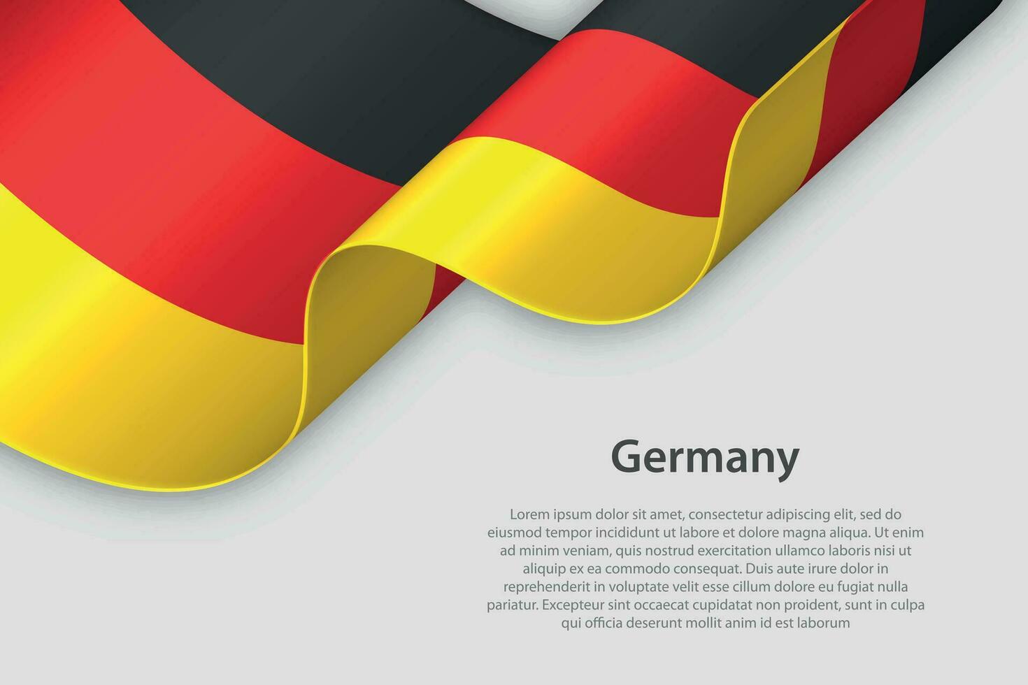 3d ribbon with national flag Germany isolated on white background vector