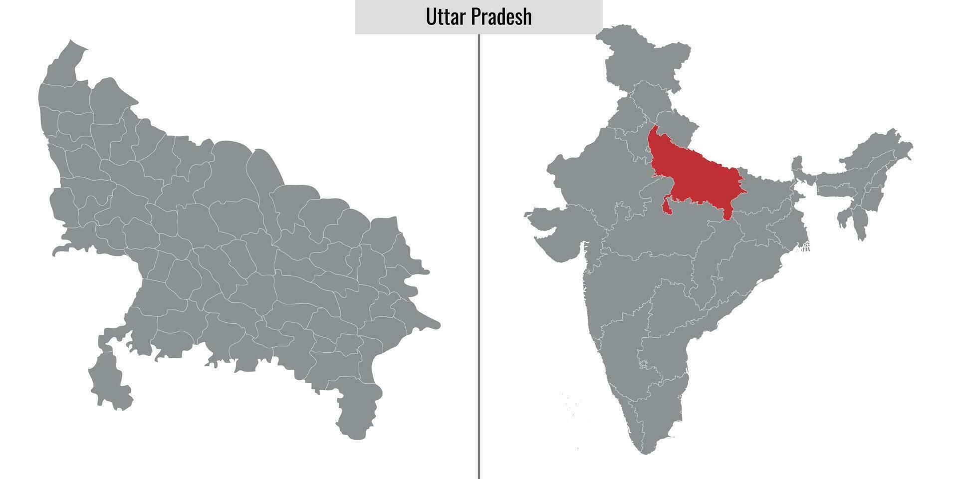 mapa estado de India vector