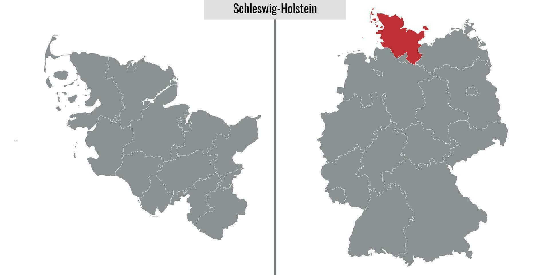 mapa estado de Alemania vector