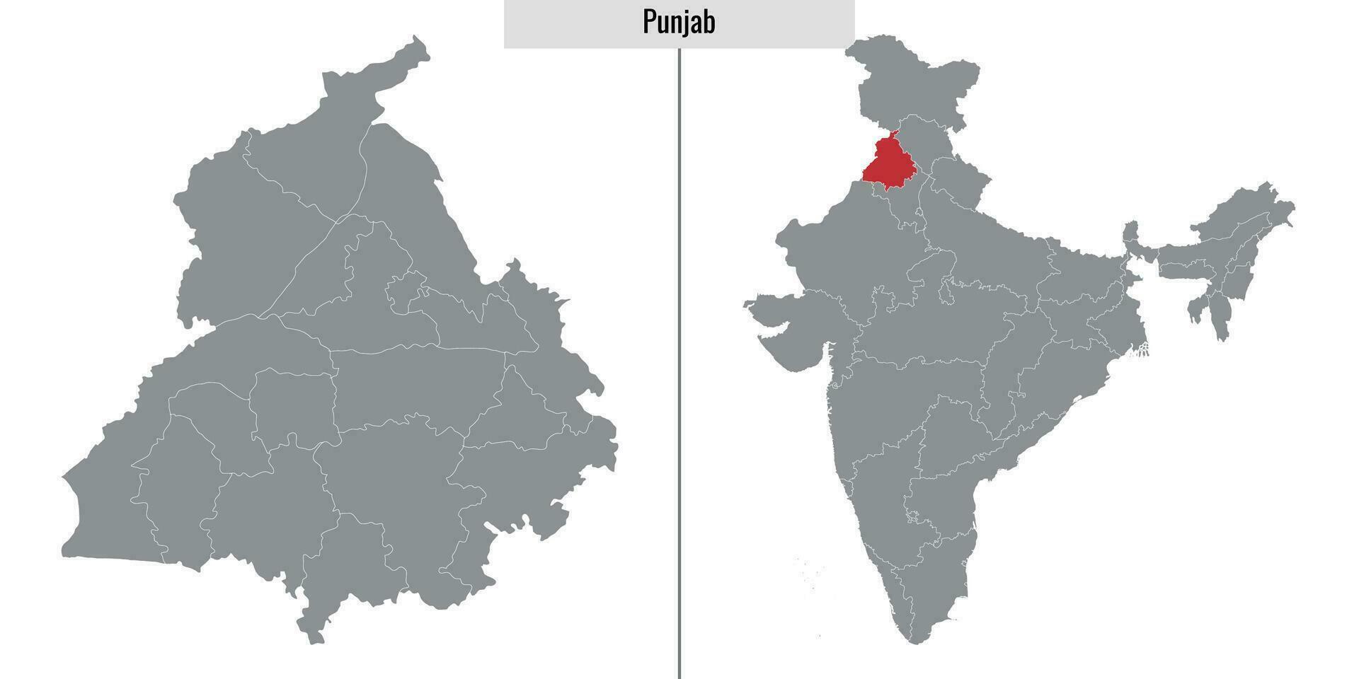map state of India vector
