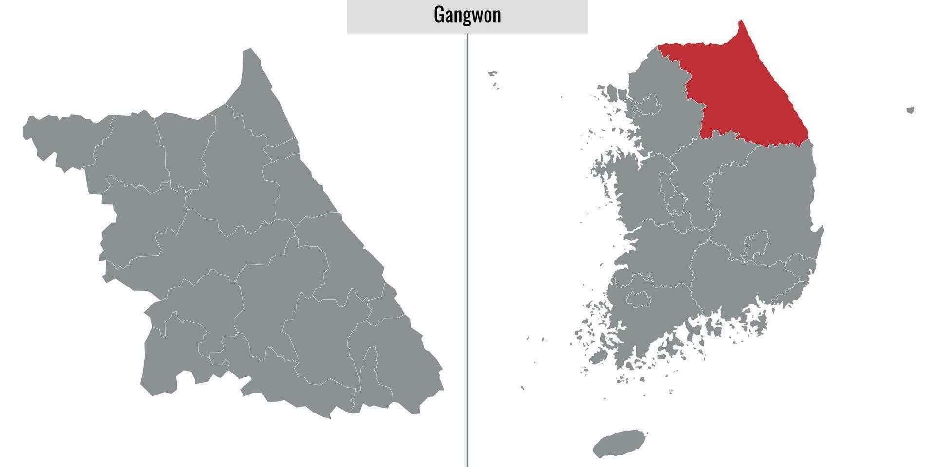 map state of South Korea vector