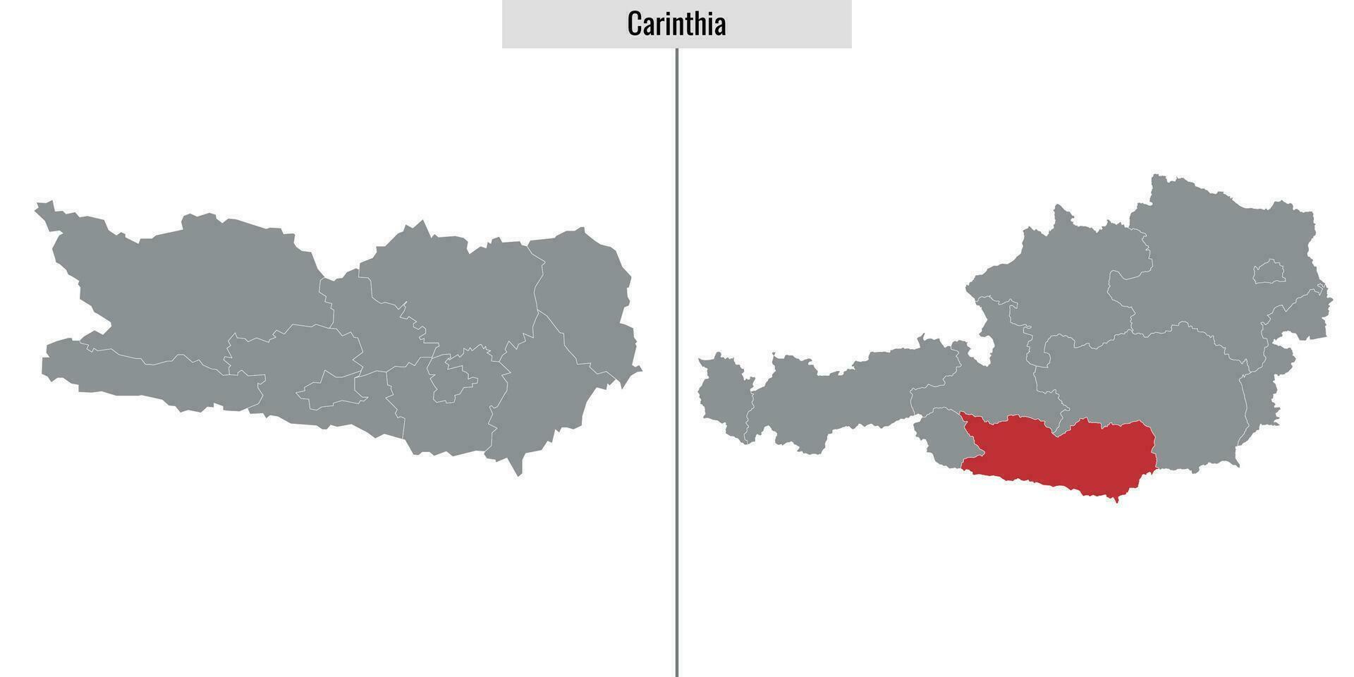 mapa estado de austria vector