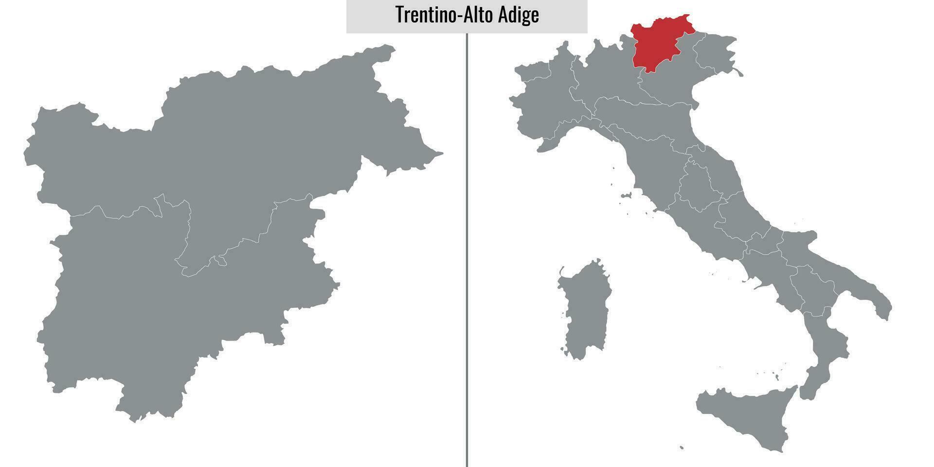 mapa provincia de Italia vector