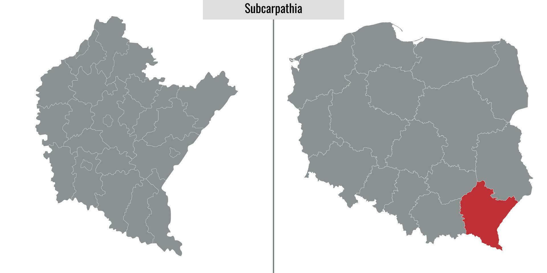 mapa provincia de Polonia vector