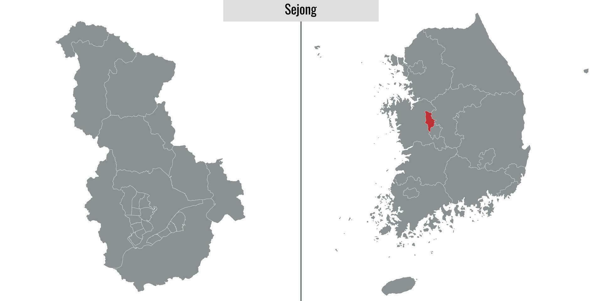 mapa estado de sur Corea vector