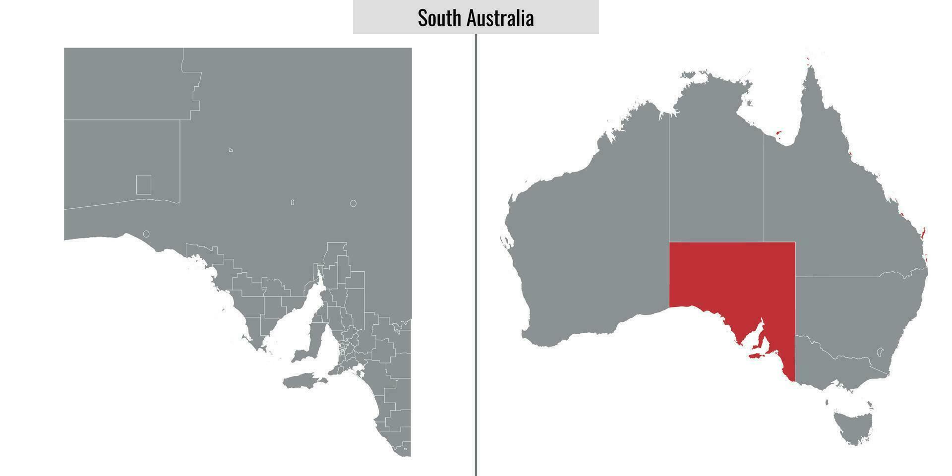 mapa estado de Australia vector