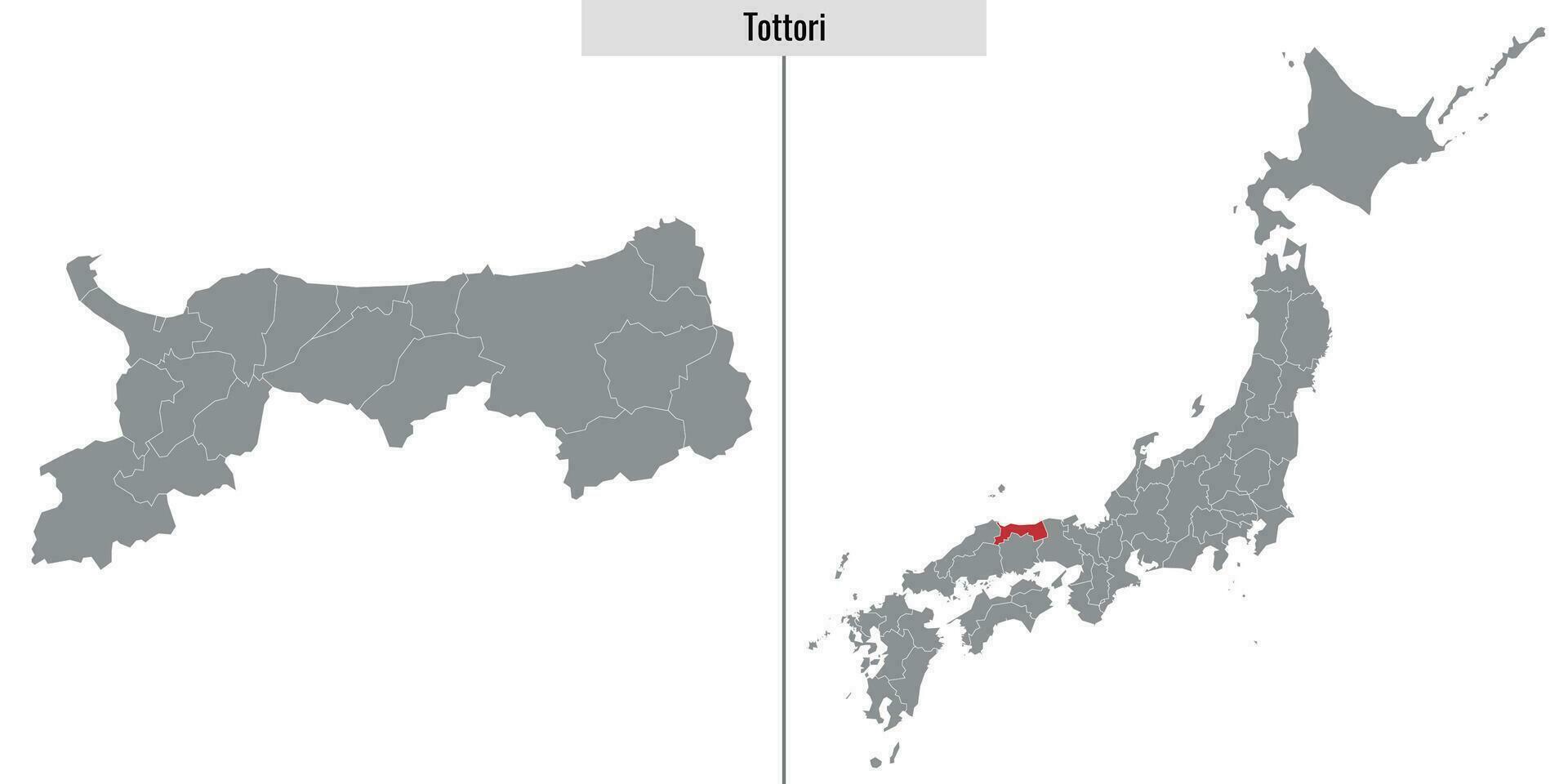 mapa prefectura de Japón vector