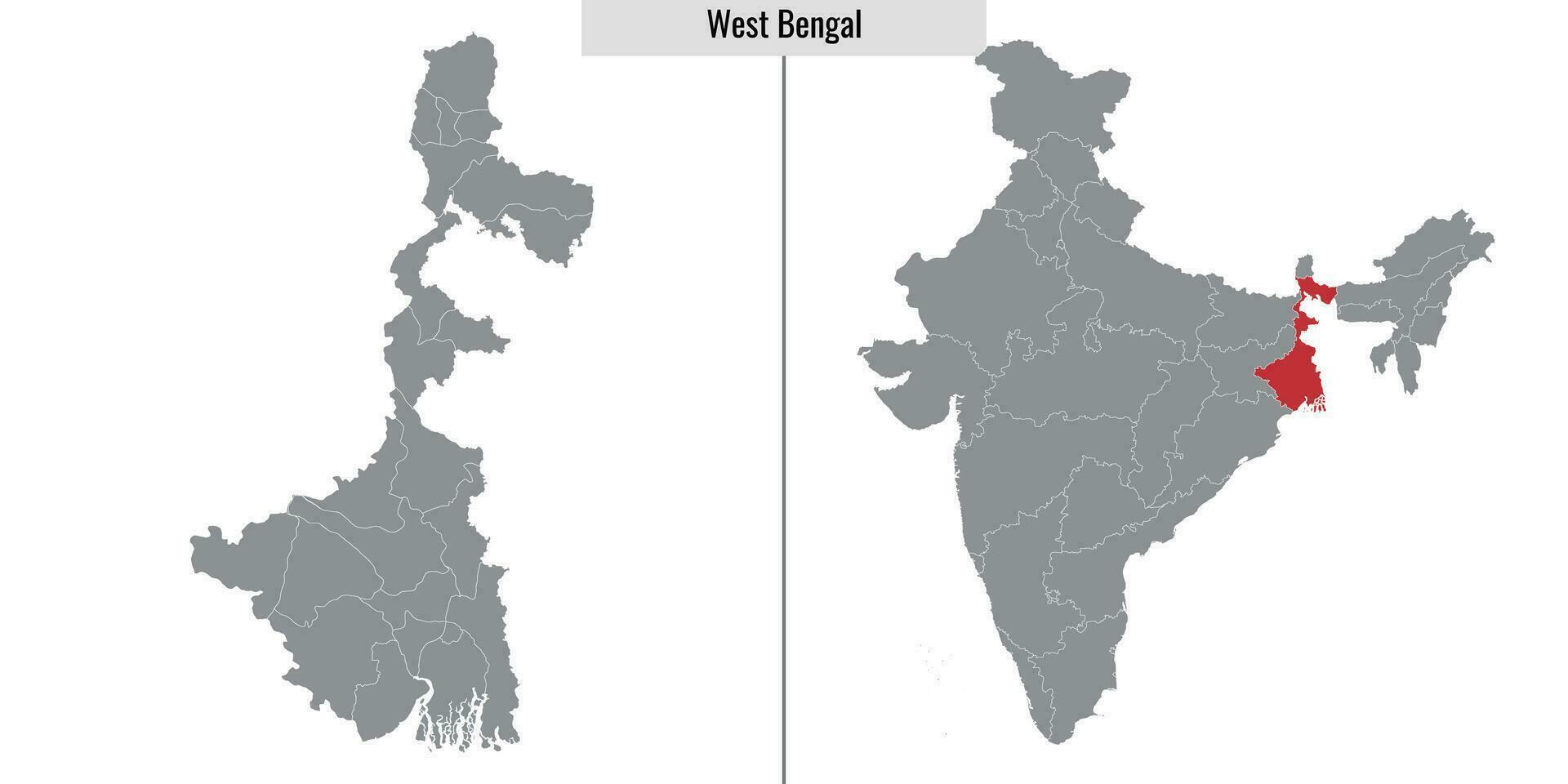 map state of India vector