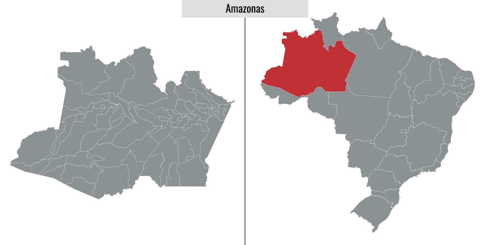 mapa estado de Brasil vector