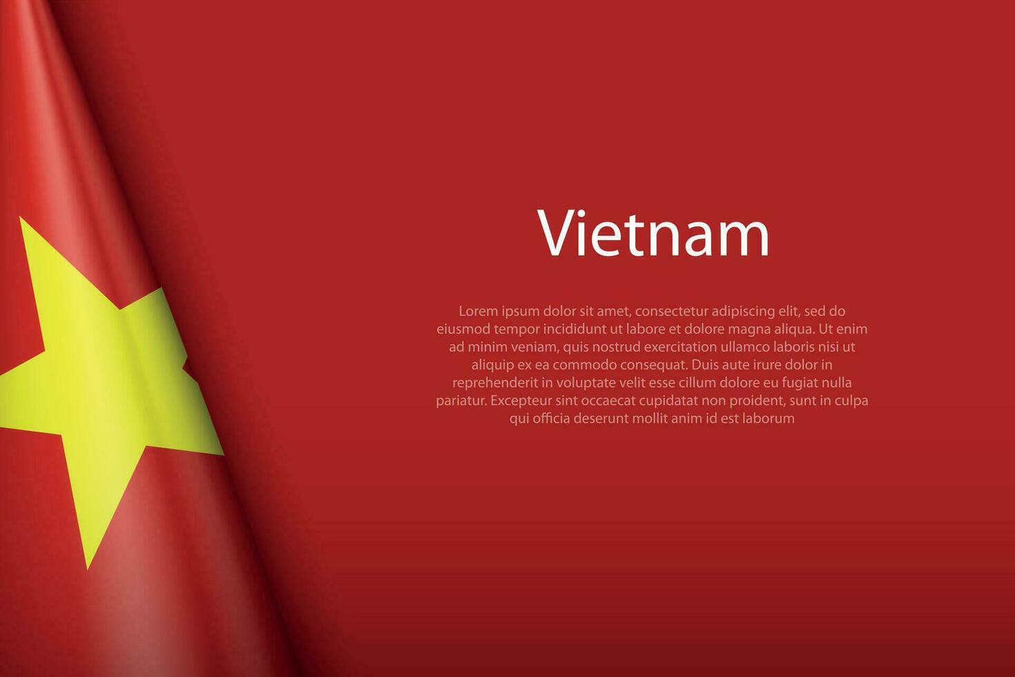 nacional bandera Vietnam aislado en antecedentes con copyspace vector