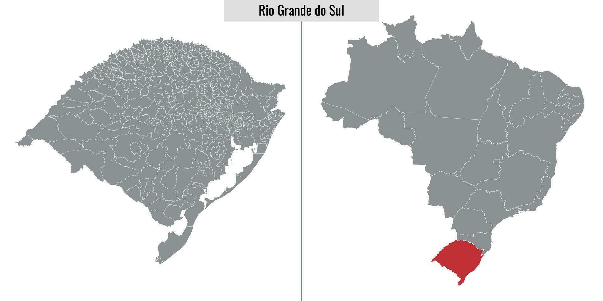 mapa estado de Brasil vector