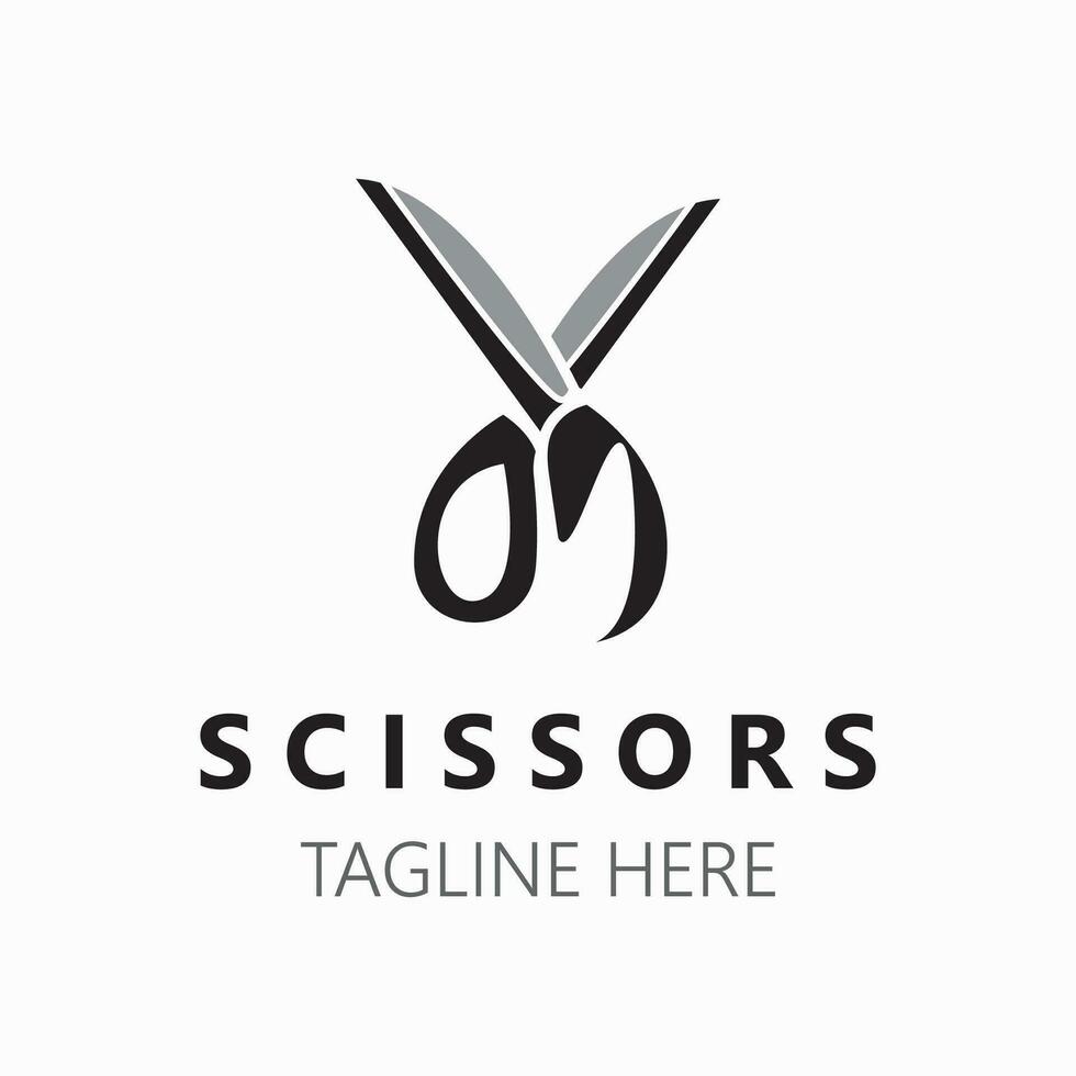 Scissors Logo Design Icon Template. Modern simple design. barber tools. Vector Illustration