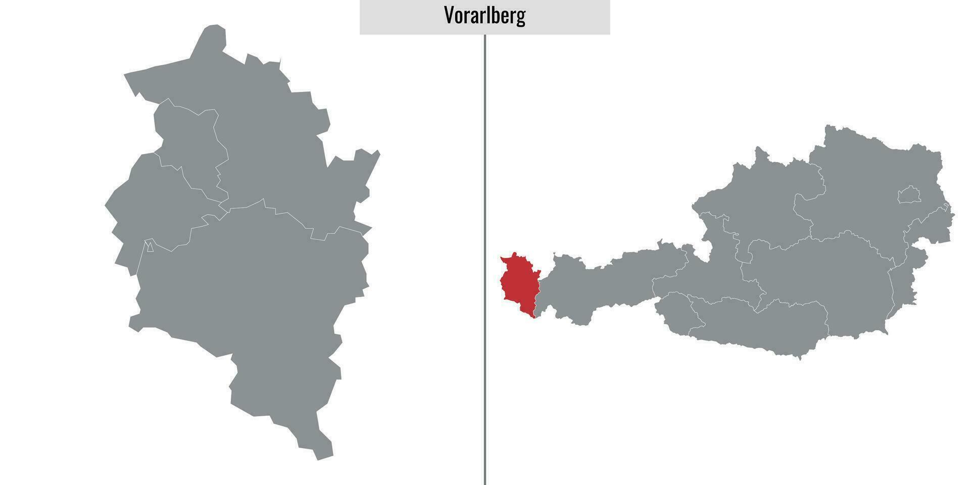 mapa estado de austria vector