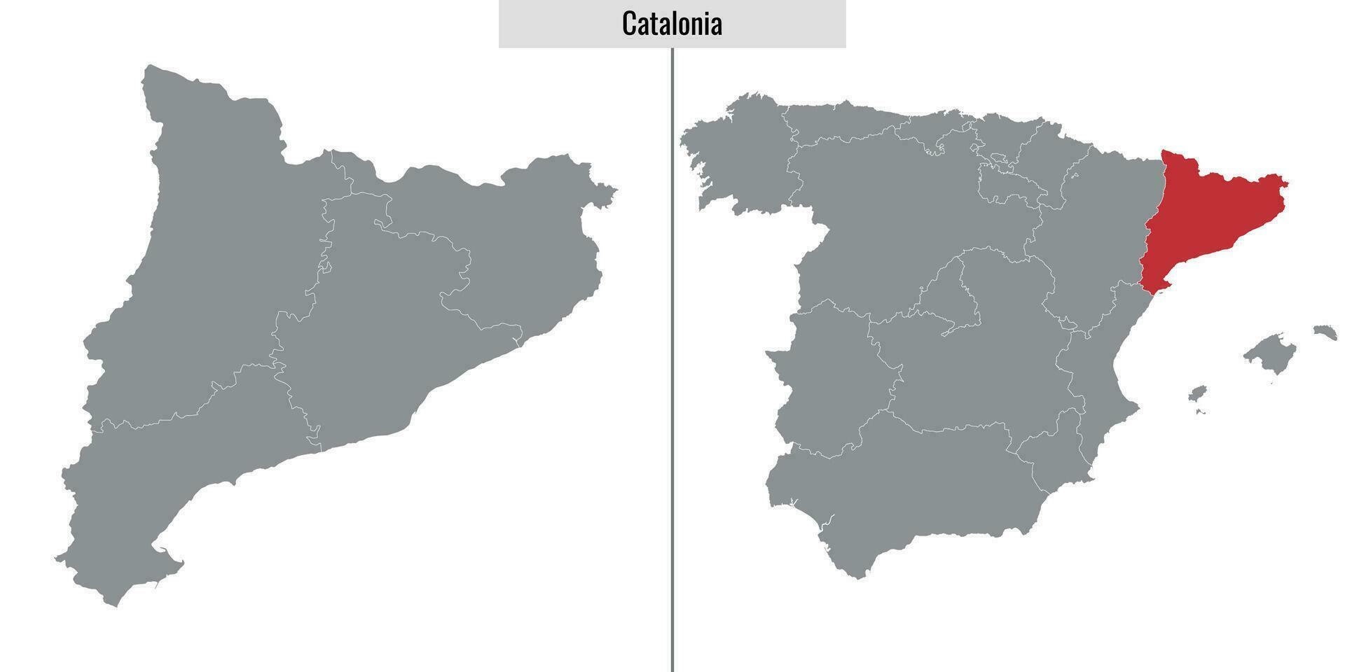 map region of Spain vector