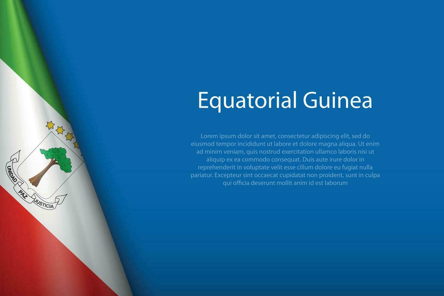 nacional bandera ecuatorial Guinea aislado en antecedentes con copyspace vector