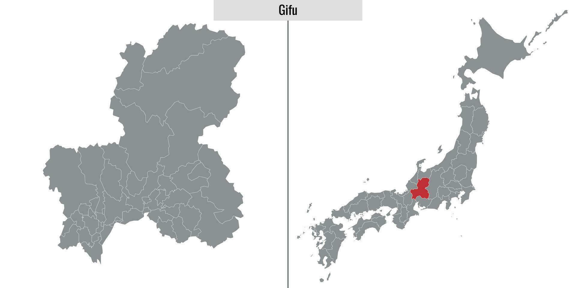 mapa prefectura de Japón vector