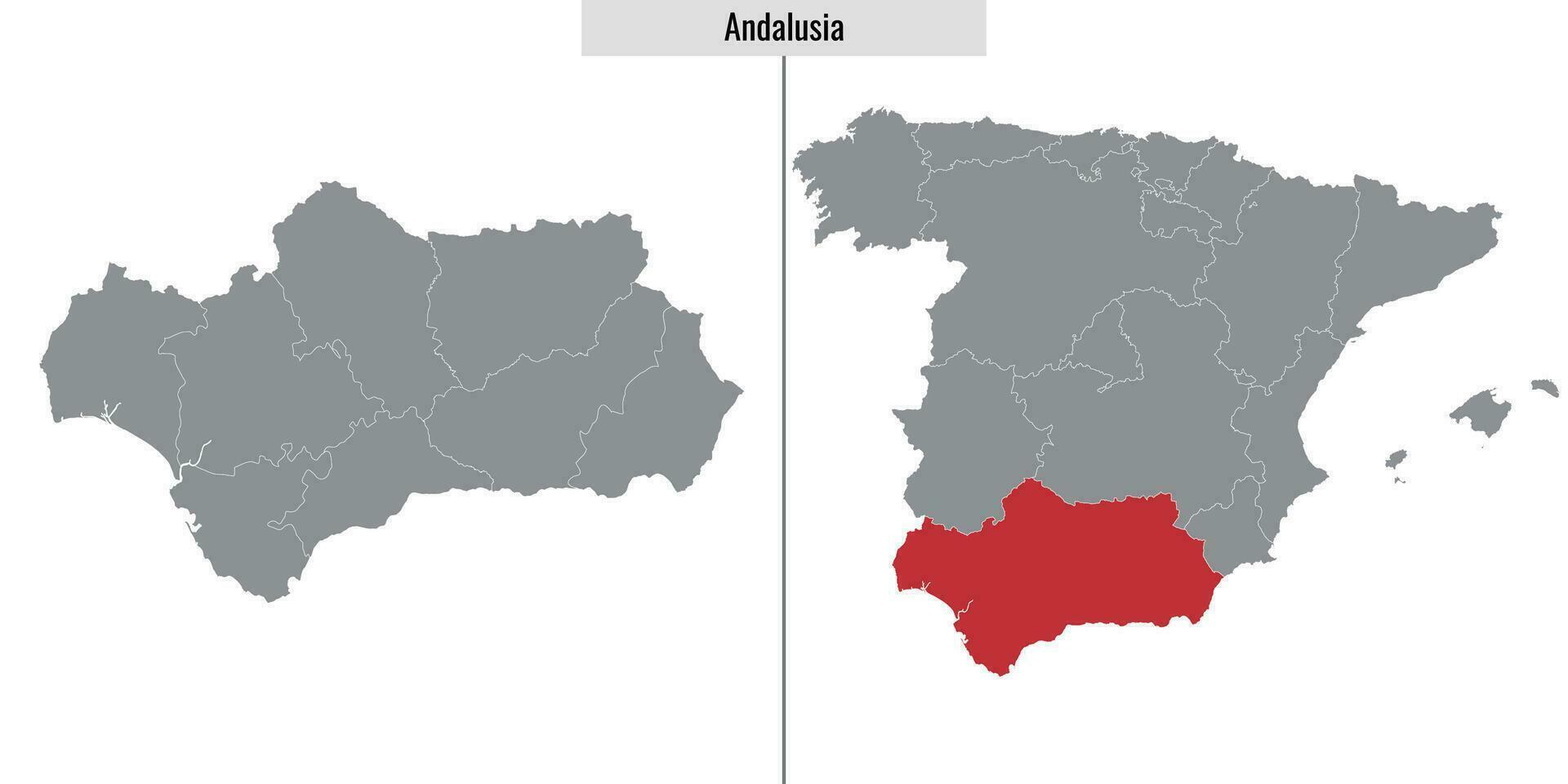 map region of Spain vector