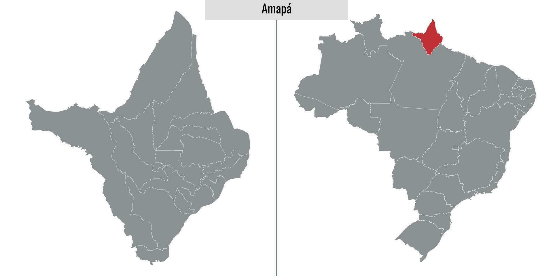 mapa estado de Brasil vector