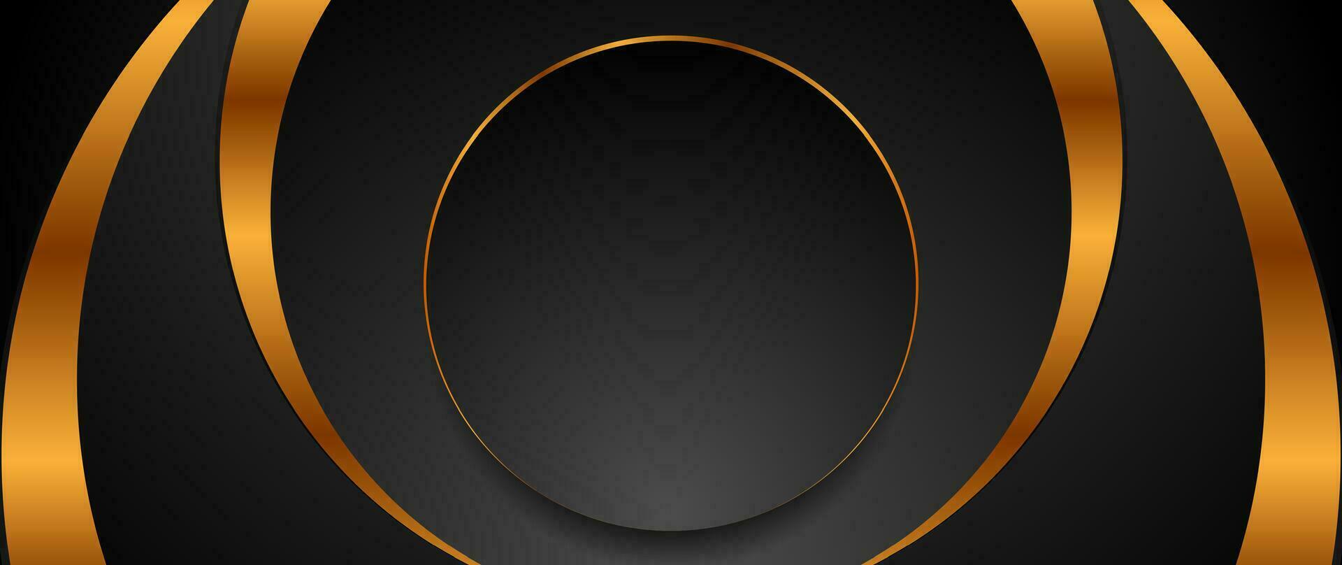 Luxury golden circles abstract geometric background vector