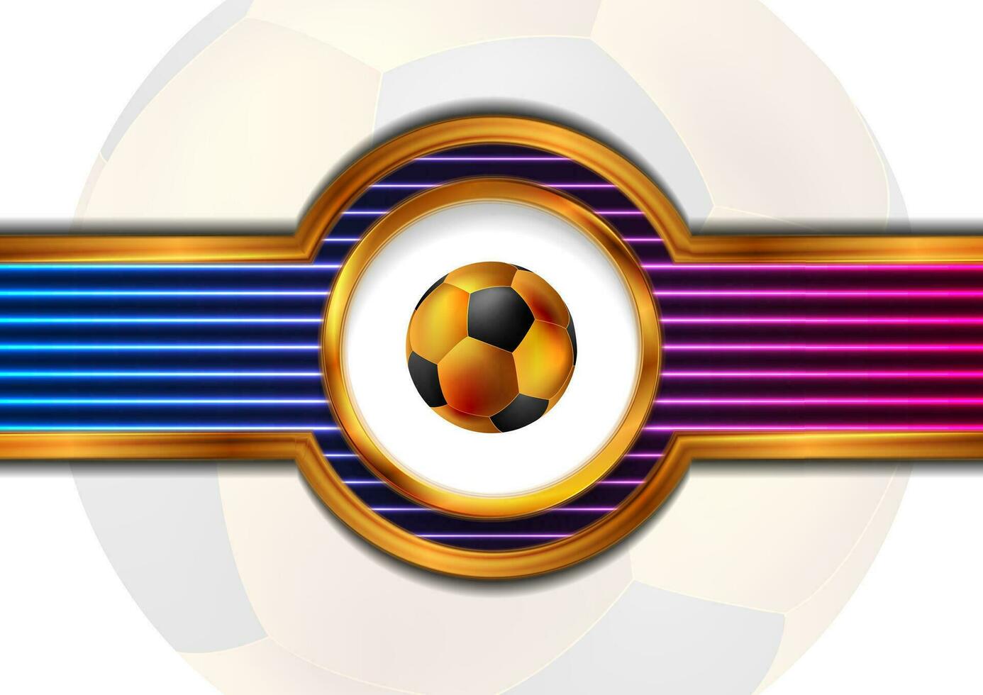 Luxury sport background with golden soccer ball vector
