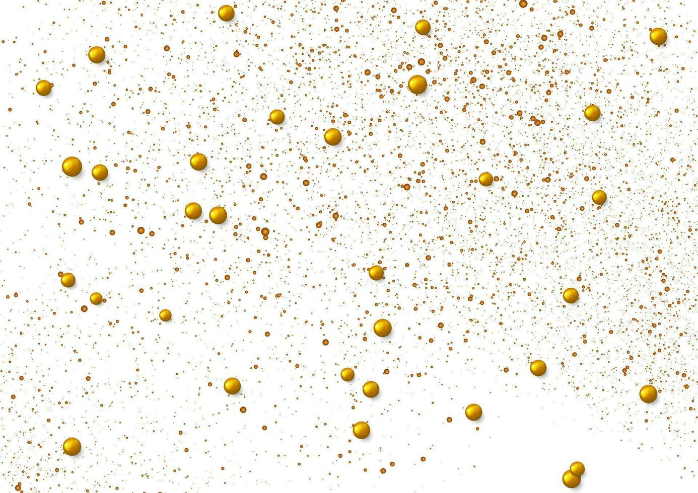 Golden dots and glossy beads abstract shiny luxury background vector