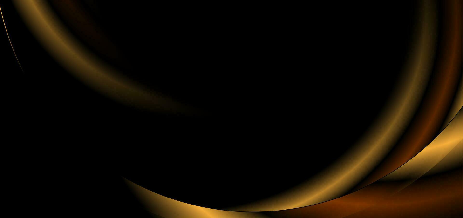 Dark bronze liquid glossy waves abstract background vector