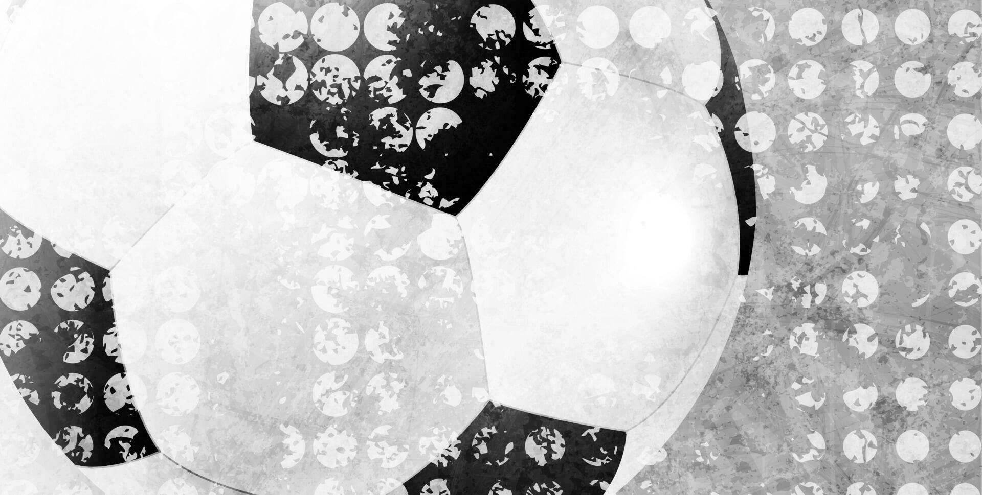 Grey white grunge football background with soccer ball vector