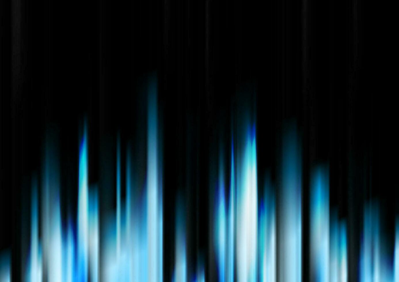 Blue glowing blurred stripes abstract hi-tech background vector