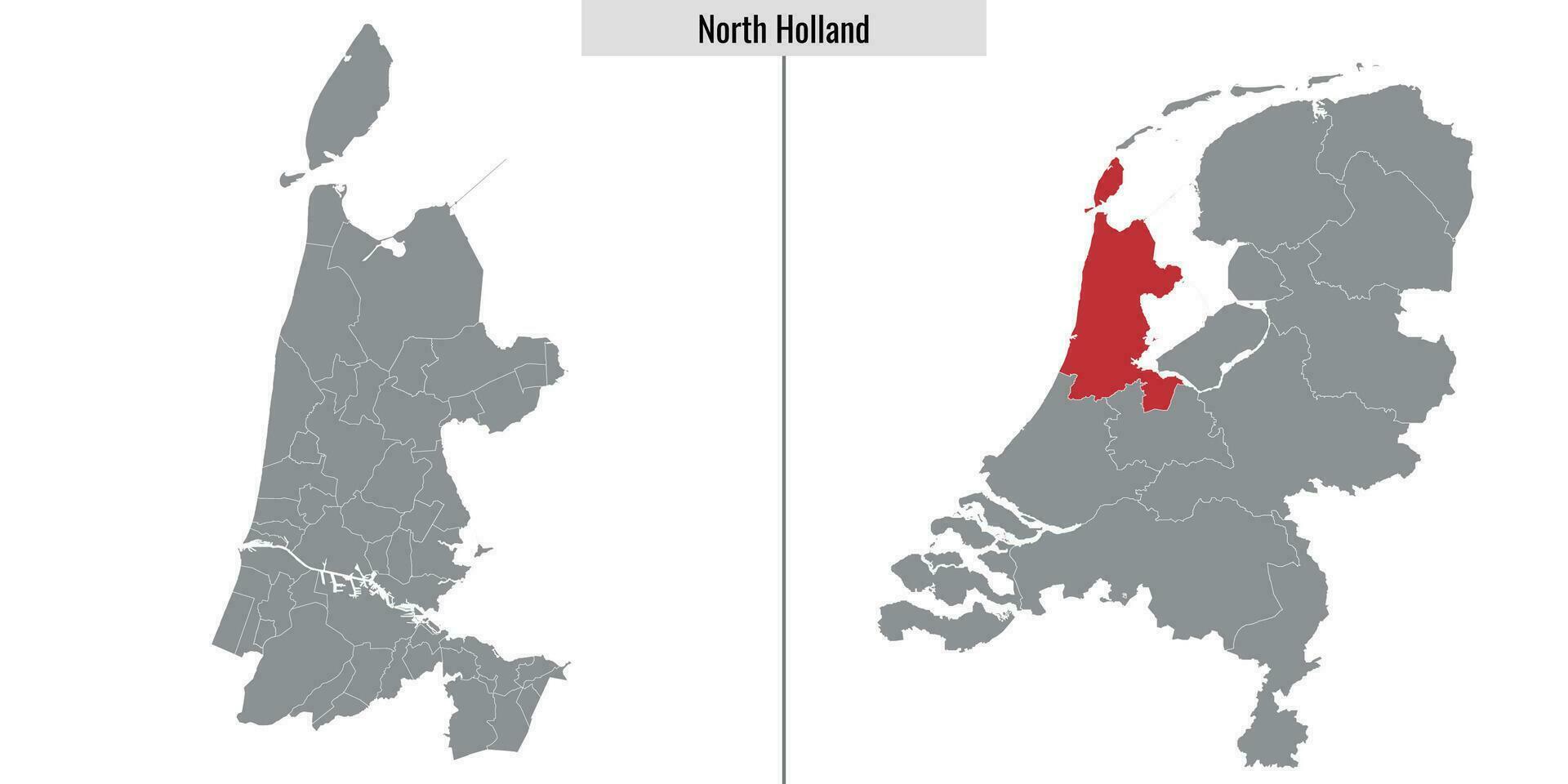 mapa región de Países Bajos vector