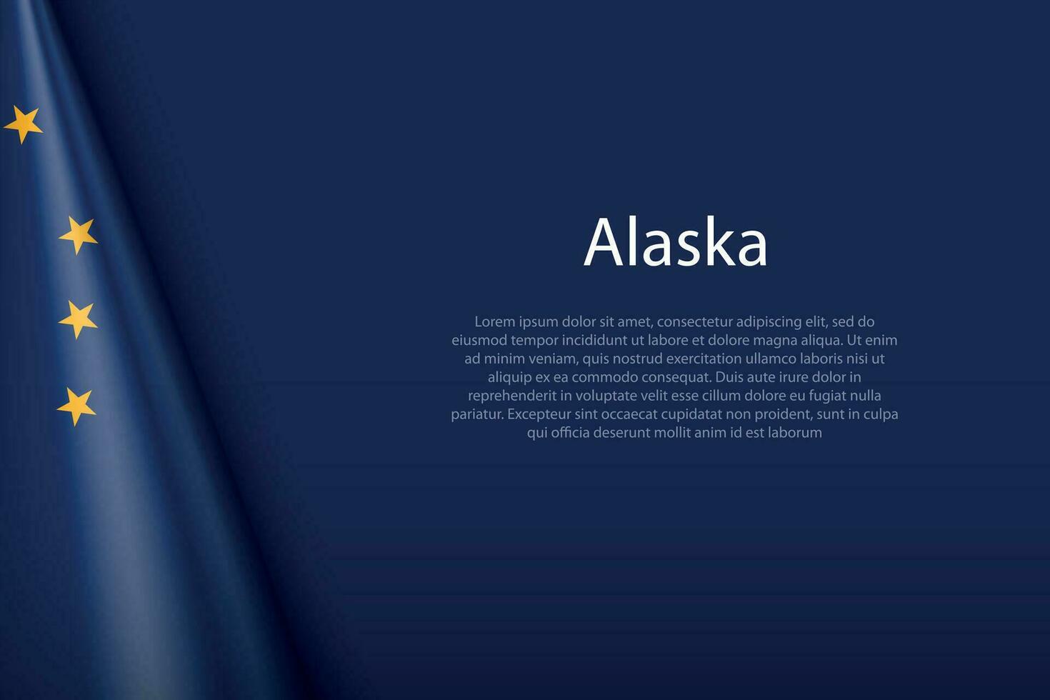 flag Alaska, state of United States, isolated on background with copyspace vector