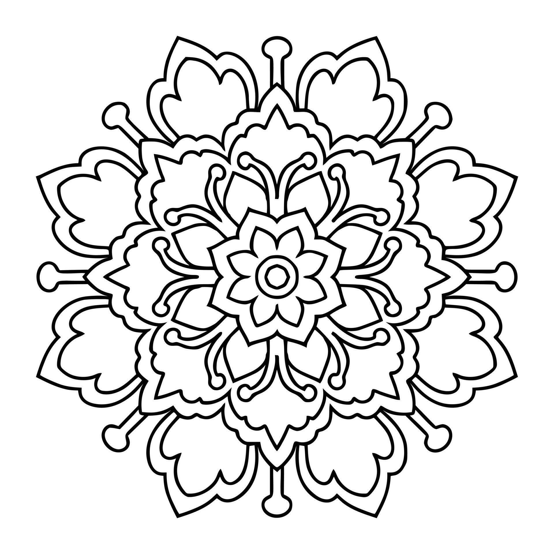 mandala coloring page for adult simple and easy mandalas coloring