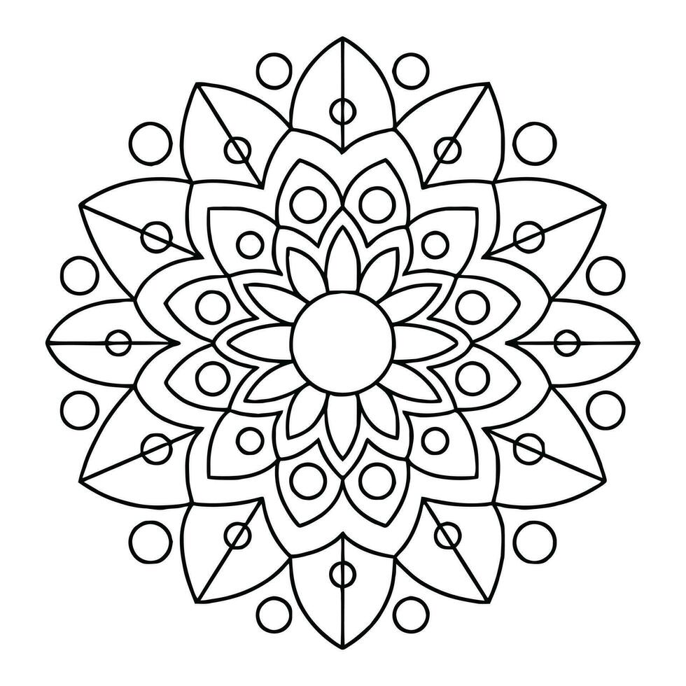 mandala coloring pages - black and white mandalas - hand drawing ...