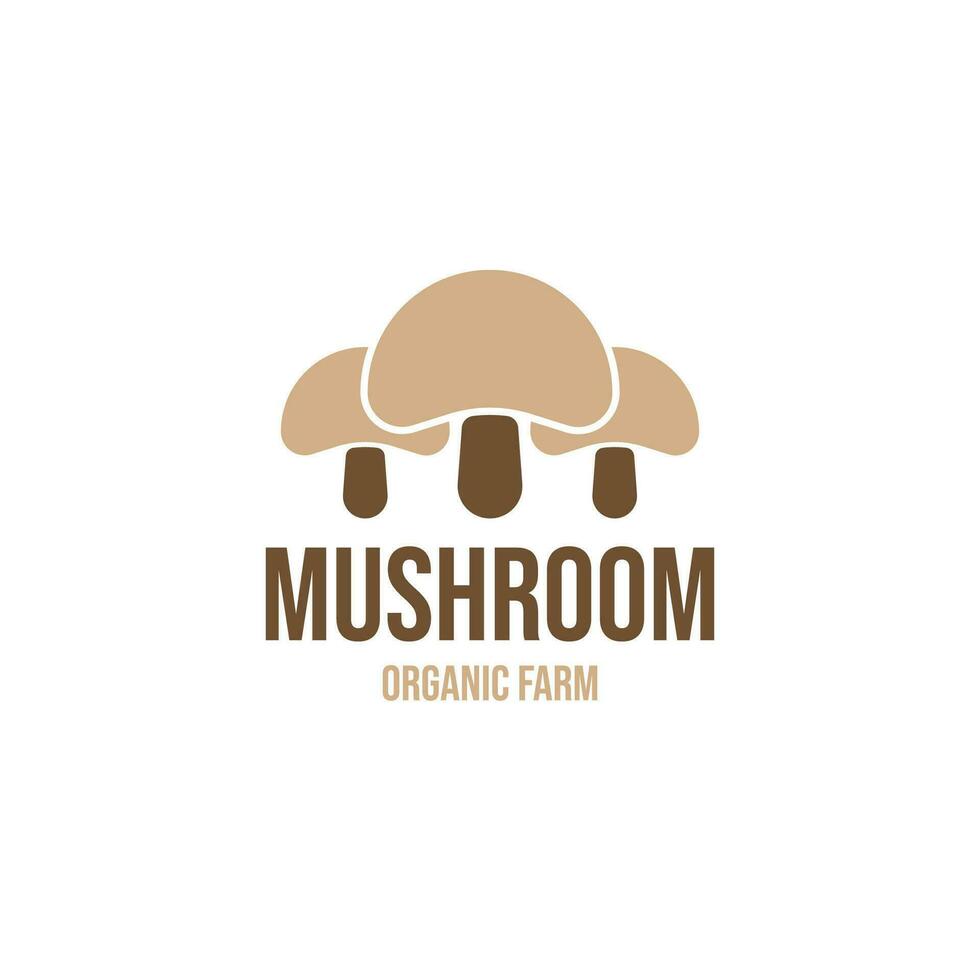 Champignon Mushroom Logo Design Concept Vector Illustration Symbol Icon