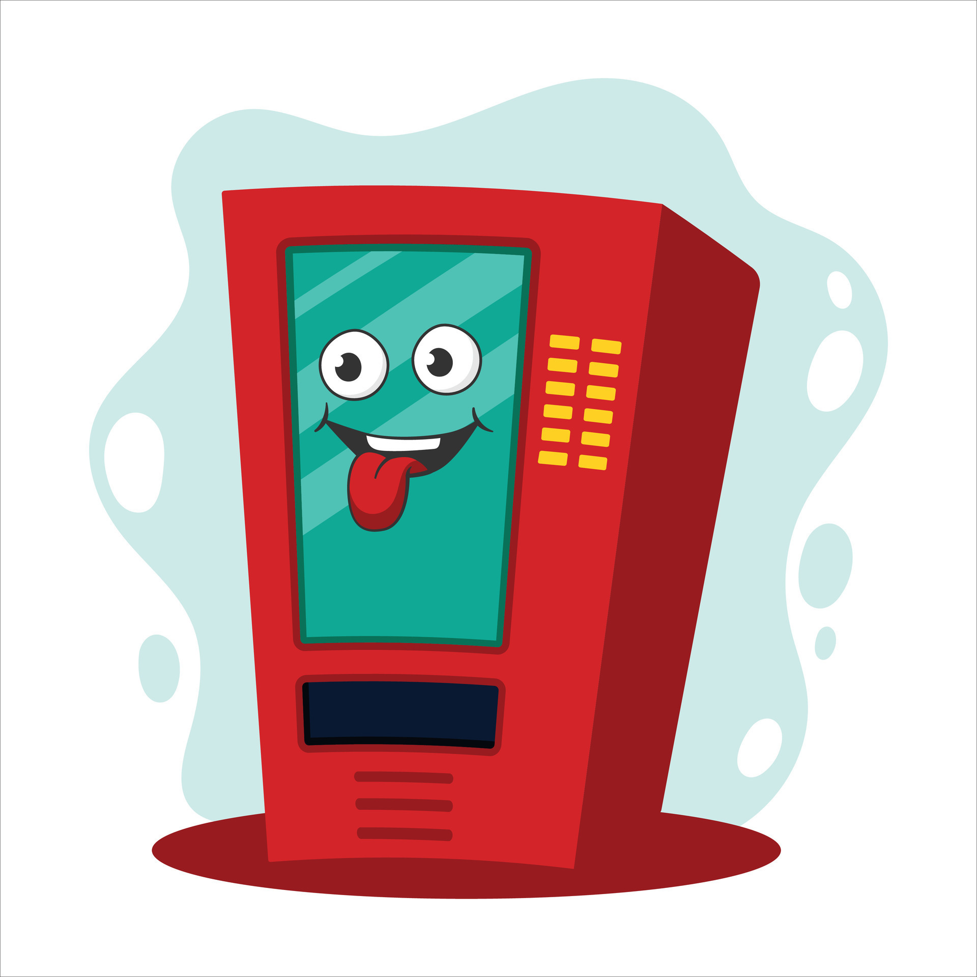 Funny Face Vending Machine Vector Illustration 28650600 Vector Art at