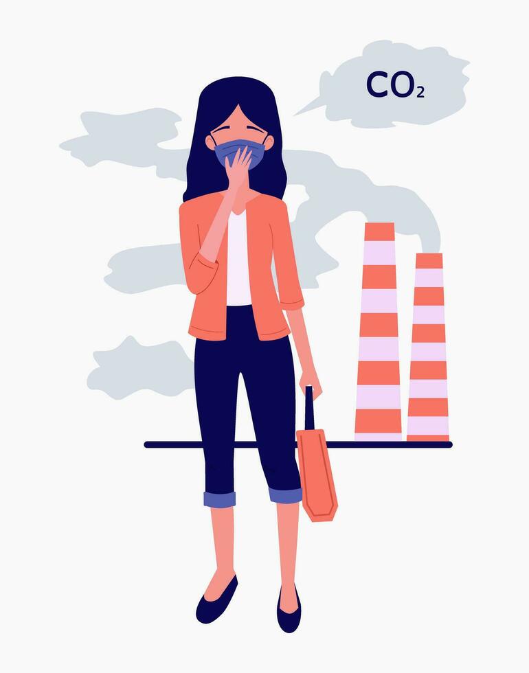 Illustration vector graphic of pollution concept