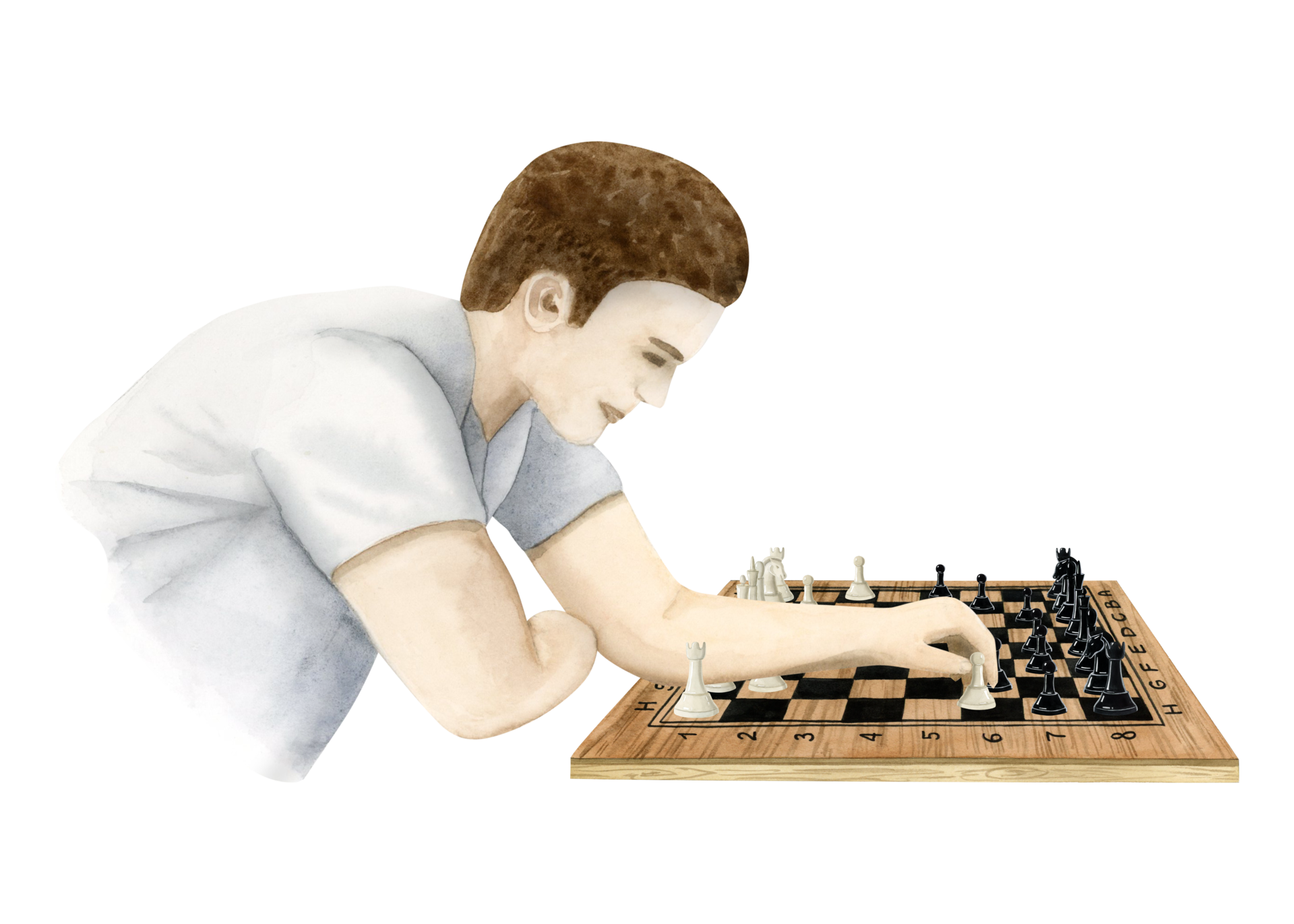 Young Man Considering His Next Chess Move Photo Background And Picture For  Free Download - Pngtree