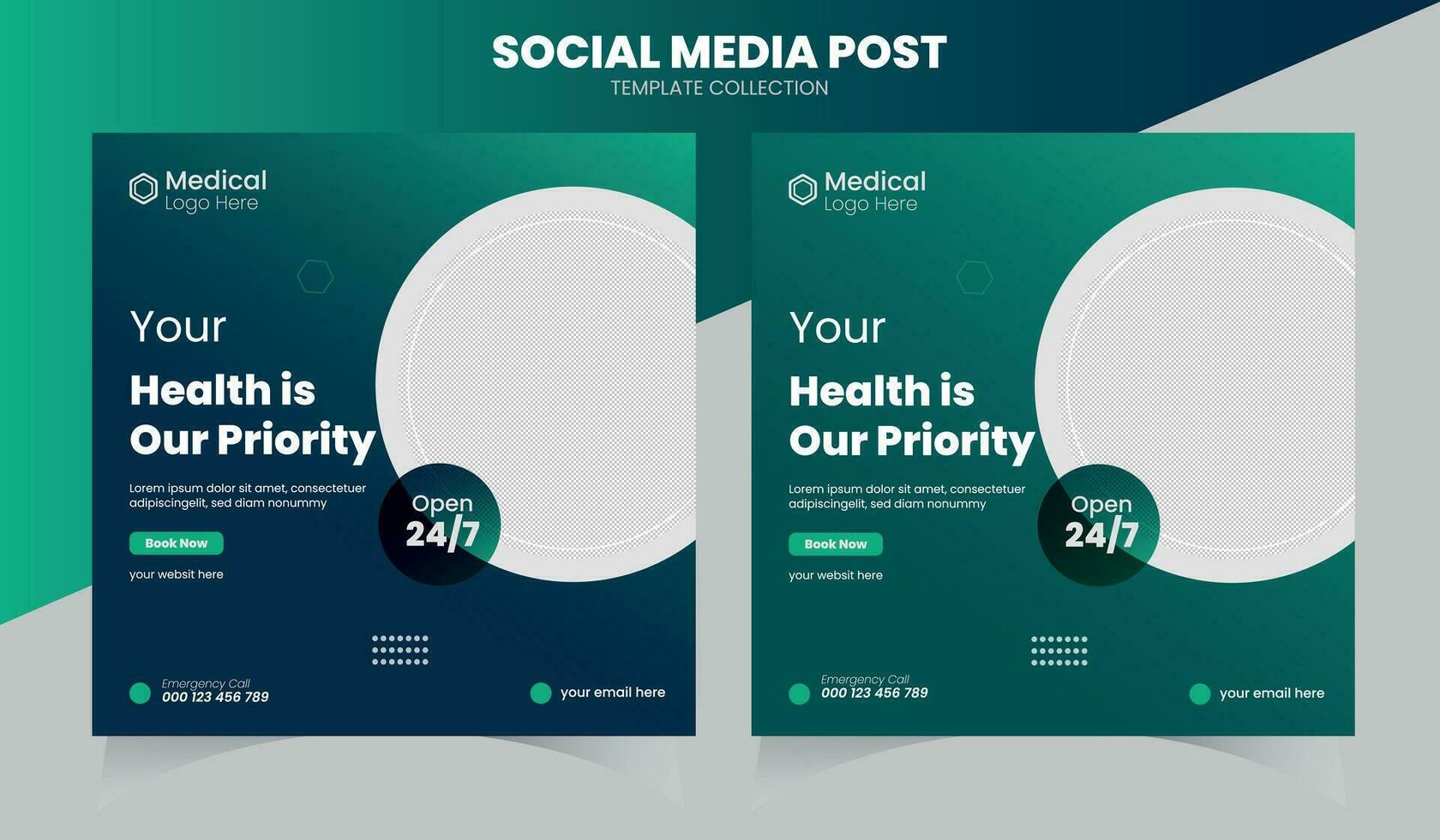 Medical Social Media Post vector