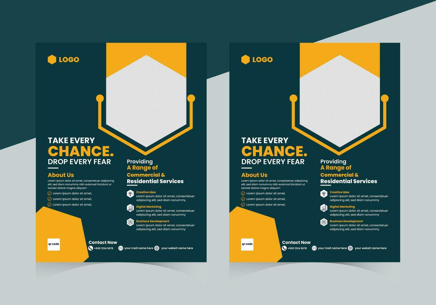 Take Every Chance Flyer Template vector
