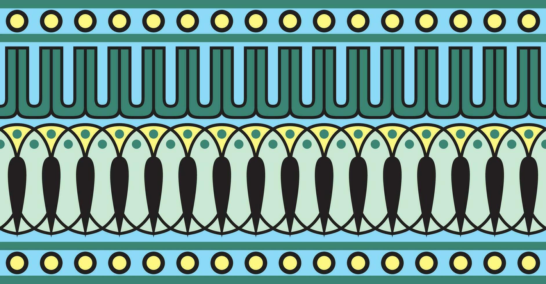 Vector colored seamless classical Greek meander ornament. Pattern of ancient Greece. Border, frame of the Roman Empire