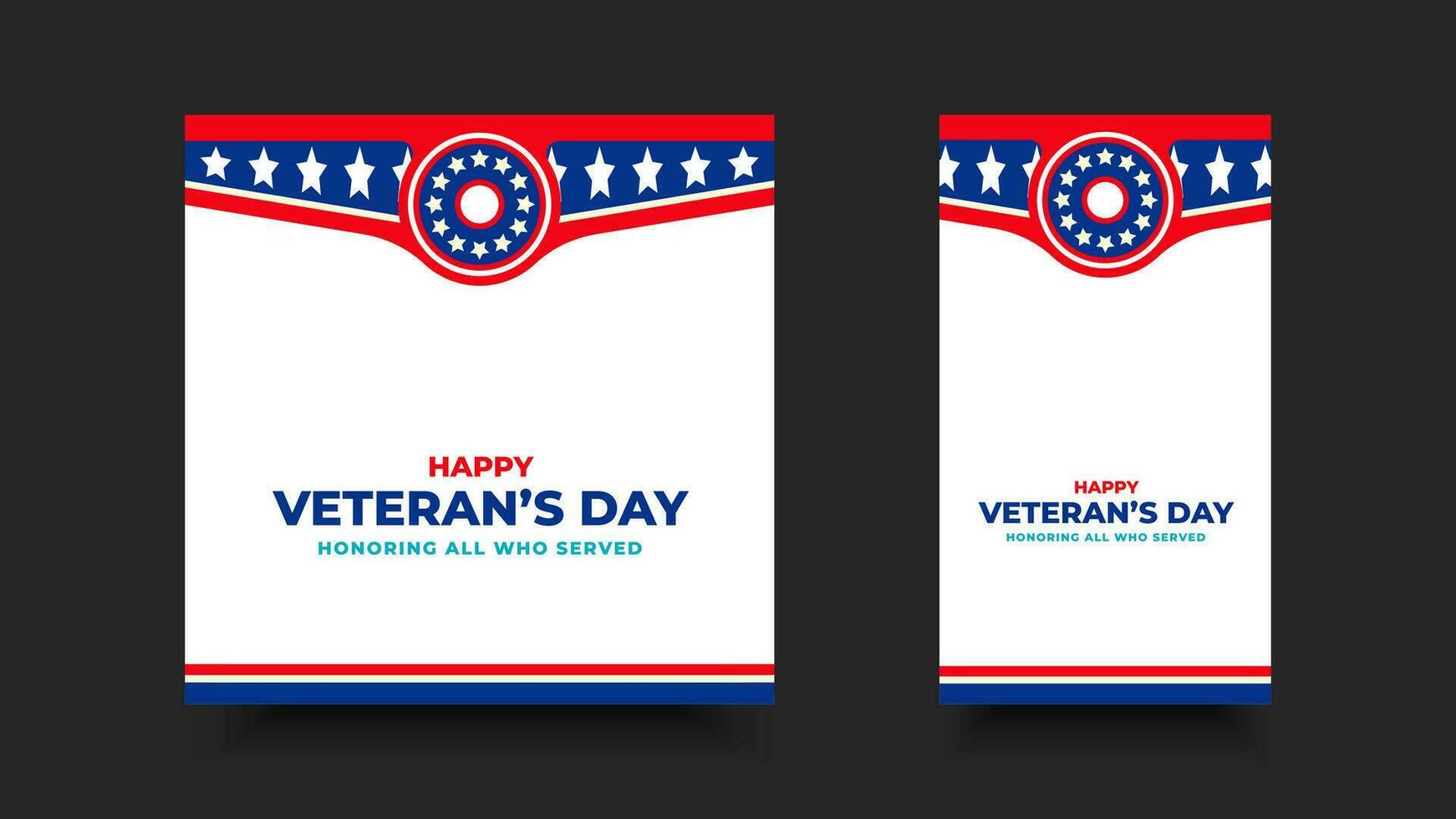 Veterans Day, honoring all who served.Frame and star ornament designs for advertisements, posters, banners, backgrounds. vector