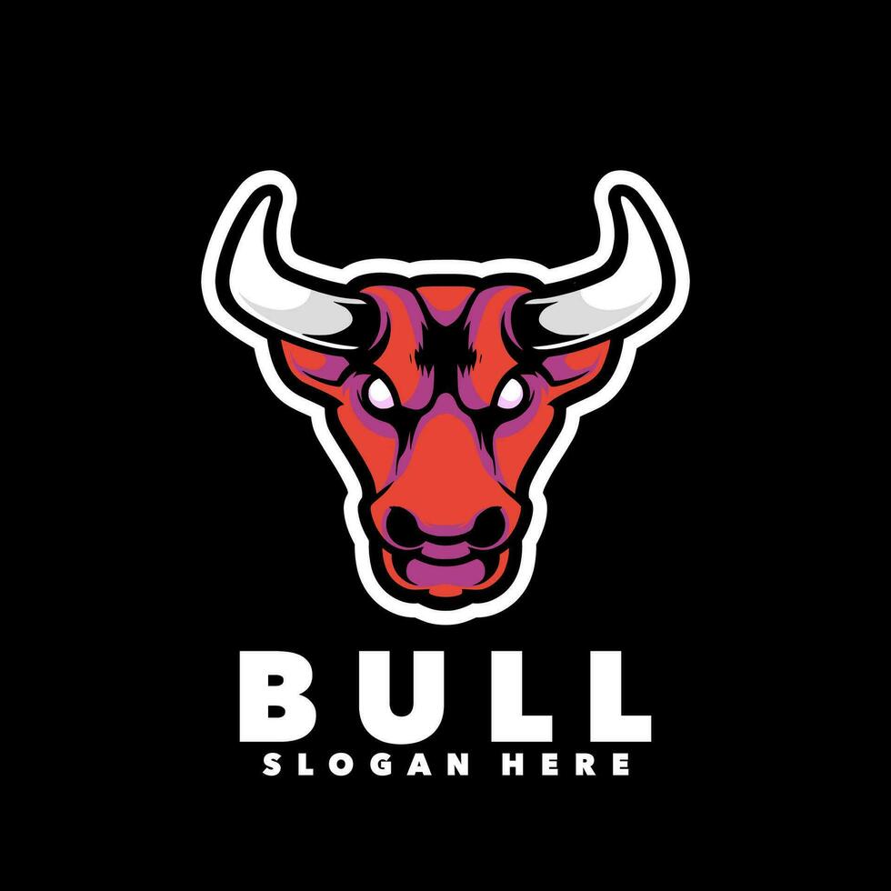 Bull mascot logo vector