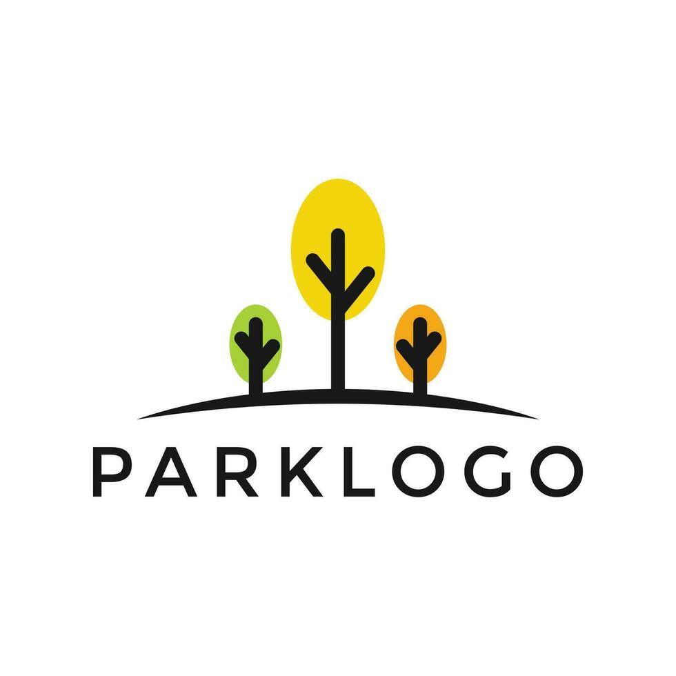 creative concept park logo design template vector