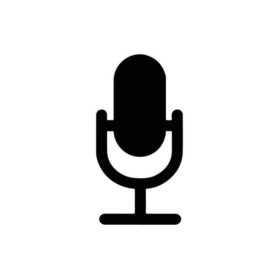 Microphone Icon vector flat design