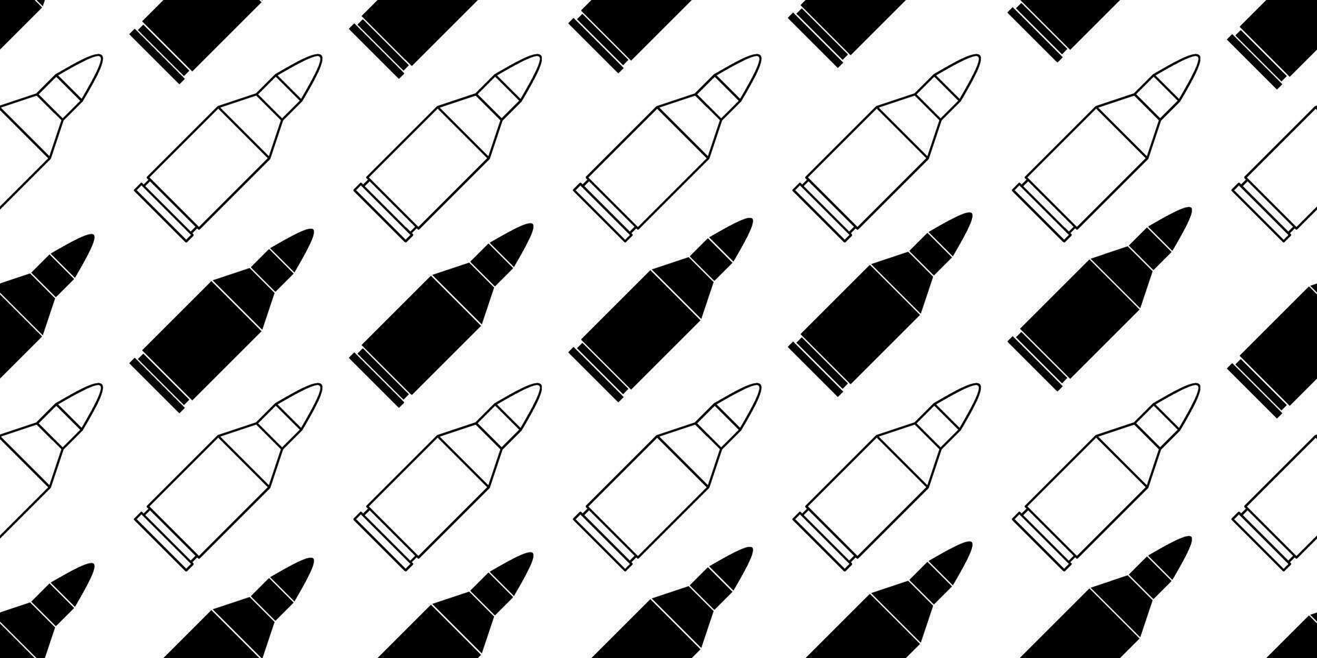 black white bullets seamless pattern vector